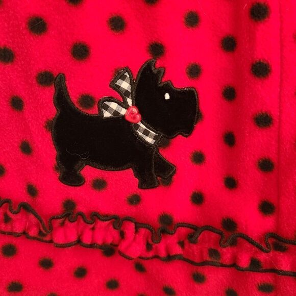 Holiday Editions Coat Velvet Scottie Dog Toddler Faux Fur sz 2T - Picture 8 of 14